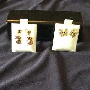 Puppy and owl earings for girls